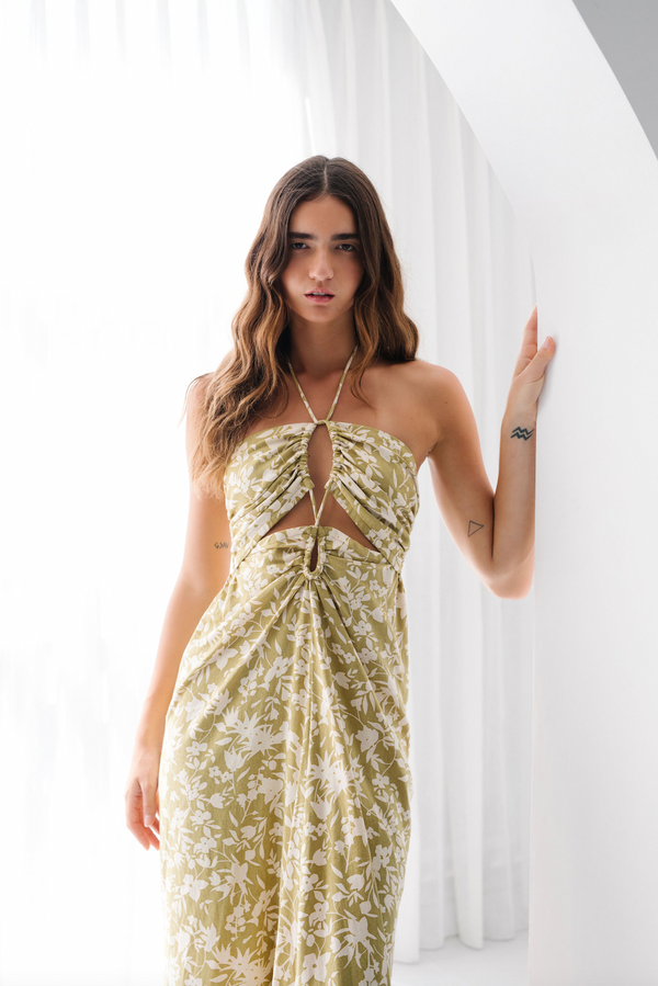 MALENA DRESS LINEN | Floral